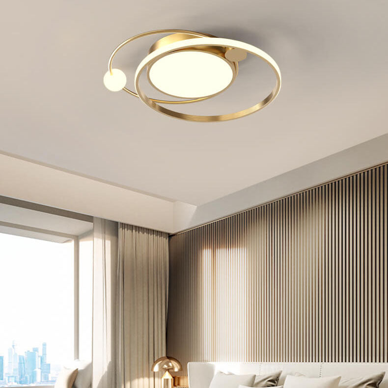 Energieeffiziente LED Deckenleuchte, rund, modernes Design, bündige Montage.