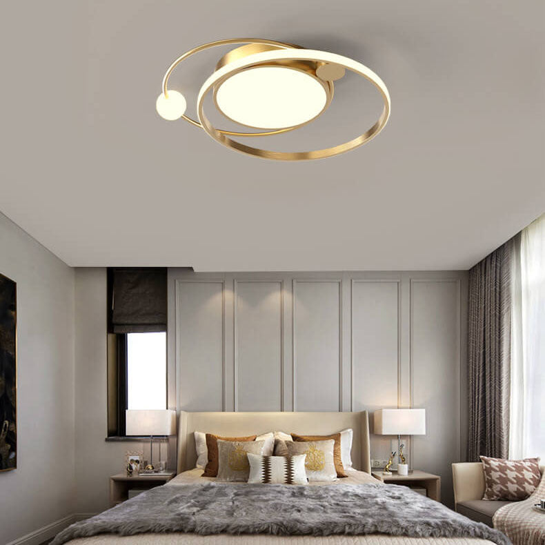 Elegante runde LED Deckenlampe, skandinavischer Stil, weißes Licht, für moderne Räume.
