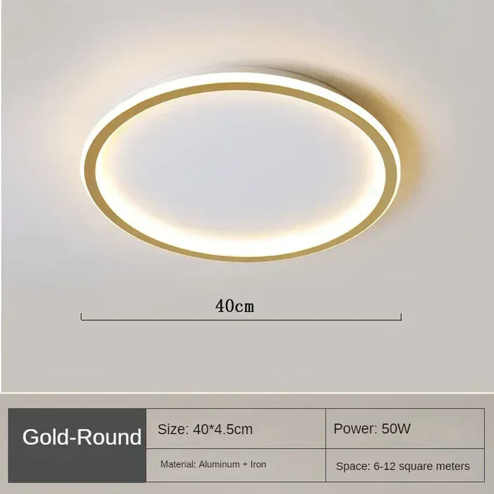 Elegante LED Deckenleuchte, skandinavisch, dimmbar, für Schlaf- oder Esszimmer.