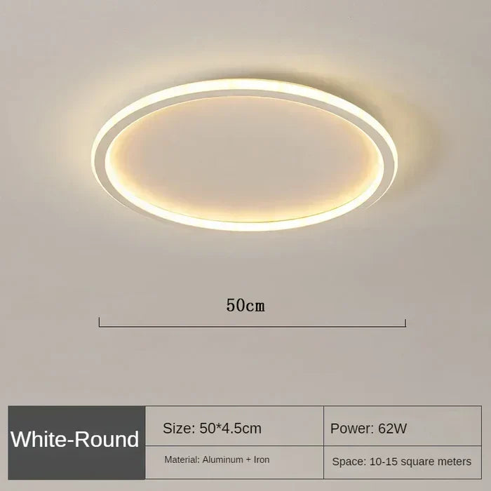 Schwarze runde LED Deckenleuchte im skandinavischen Stil, robust & langlebig.