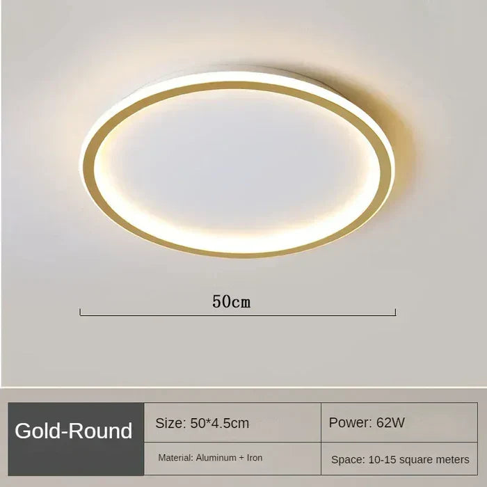 Weiße moderne skandinavische LED Deckenleuchte, ideal für Flur oder Küche.