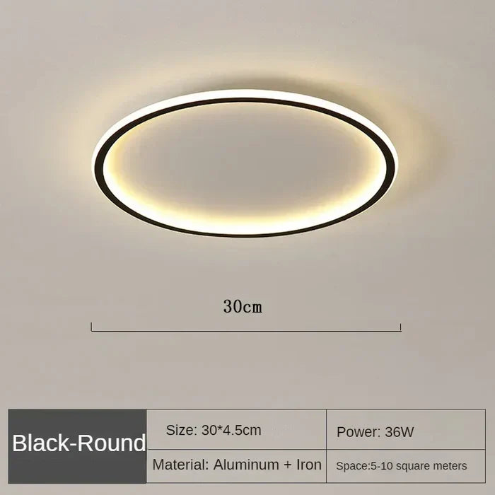 Vielseitige runde LED Deckenleuchte, skandinavisch, für Wohnzimmer, Küche & Flur, modernes Design.
