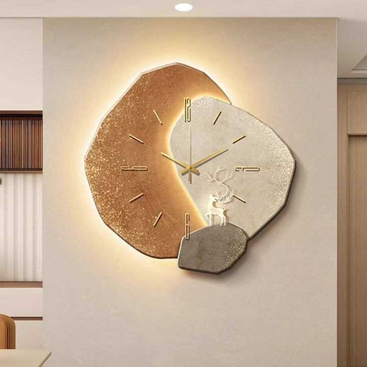 Moderne, geräuschlose Wanduhr im skandinavischen Stil, perfekt für Büro & Wohnzimmer.