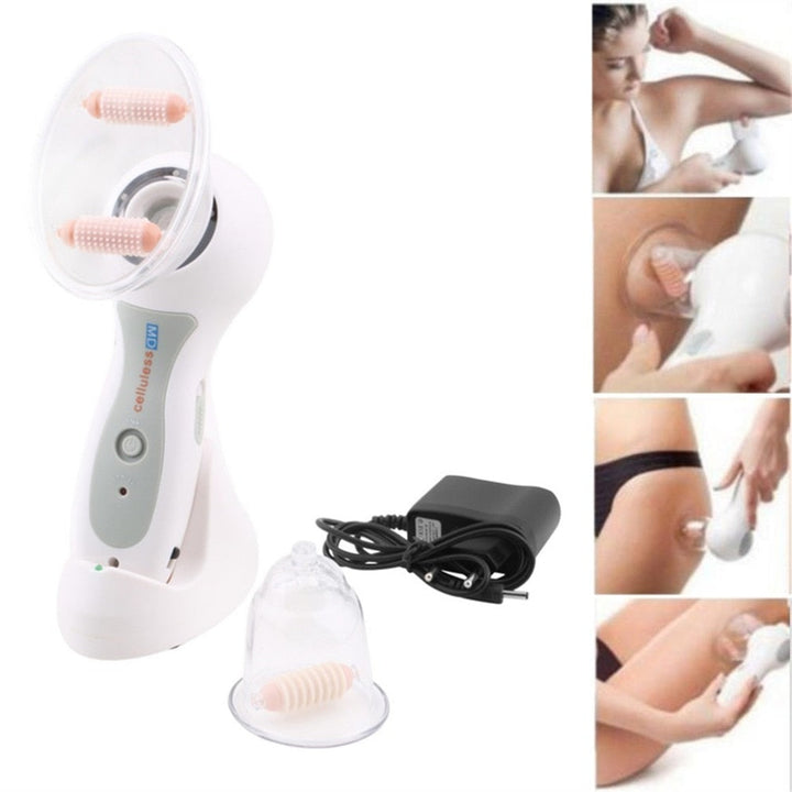 SkinSculpt Anti-Cellulite-Gerät mit Vakuum-Technologie für sichtbar straffere und glattere Haut.