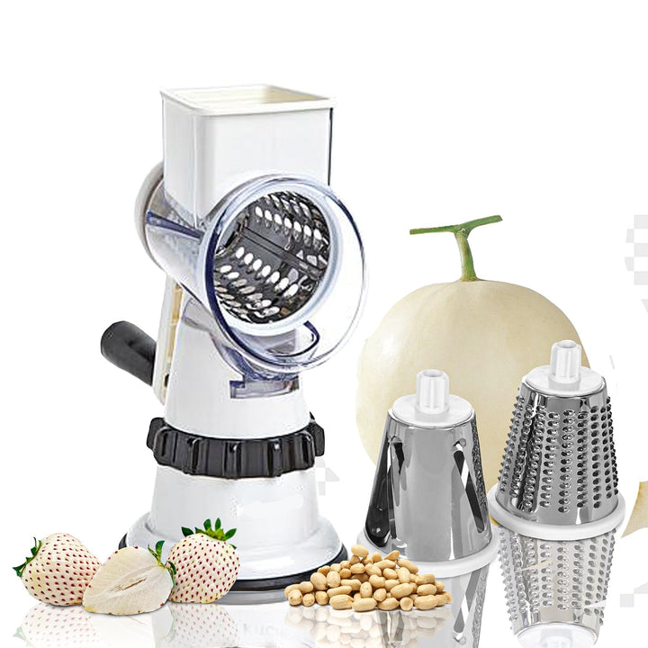Der SliceMate Pro, ein vielseitiger Gemüseschneider & Küchenhelfer, bereitet Gemüse für Salate & Gerichte mühelos vor.
