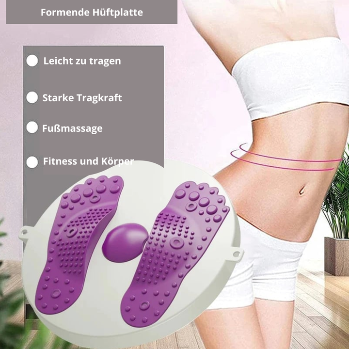 SlimTwist Core Balanceboard in Lila/Rosa zum Taillentraining & Muskelaufbau zu Hause.