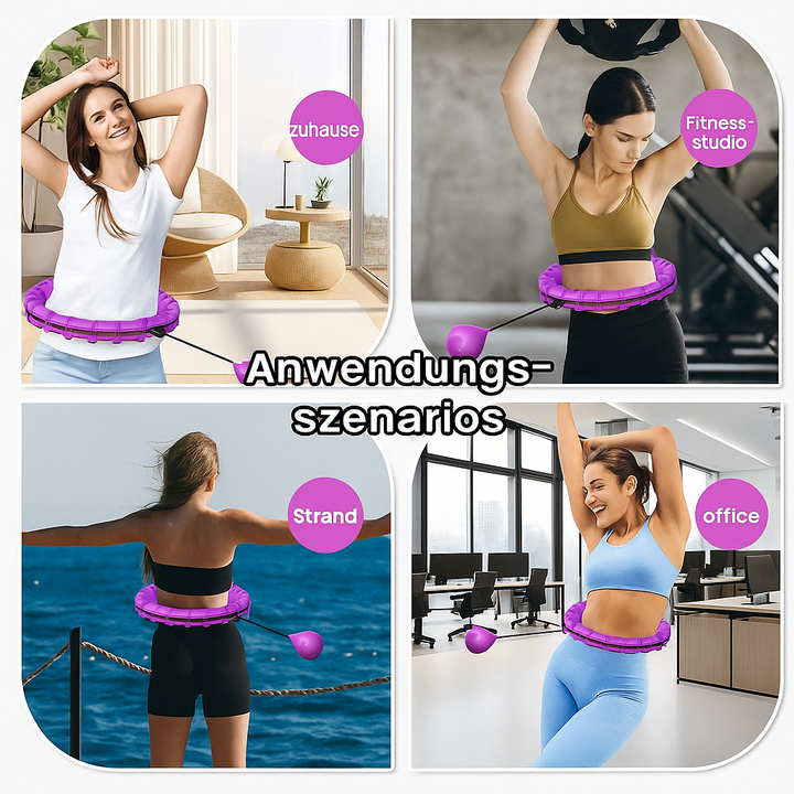 Verstellbarer Smart Hula Hoop für Damen & Herren, ideal für interaktives Heimtraining & Abnehmen.