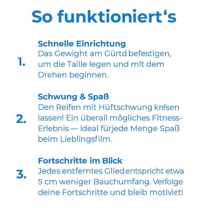 Smart Hula Hoop, ideal für gezieltes Körperformungstraining, Muskelstärkung und effektives Ganzkörper-Workout.