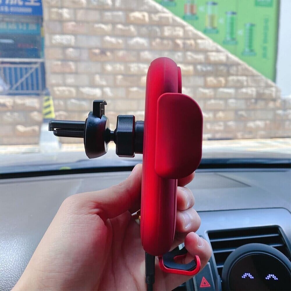 Bequeme Auto Smartphone Halterung mit automatischer Klemmfunktion und induktiver Ladefunktion.