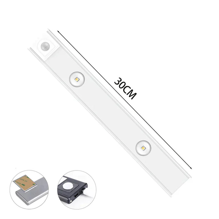 Smarte kabellose LED-Leiste mit Bewegungssensor, ideal für Schränke, Küchen & Flure.