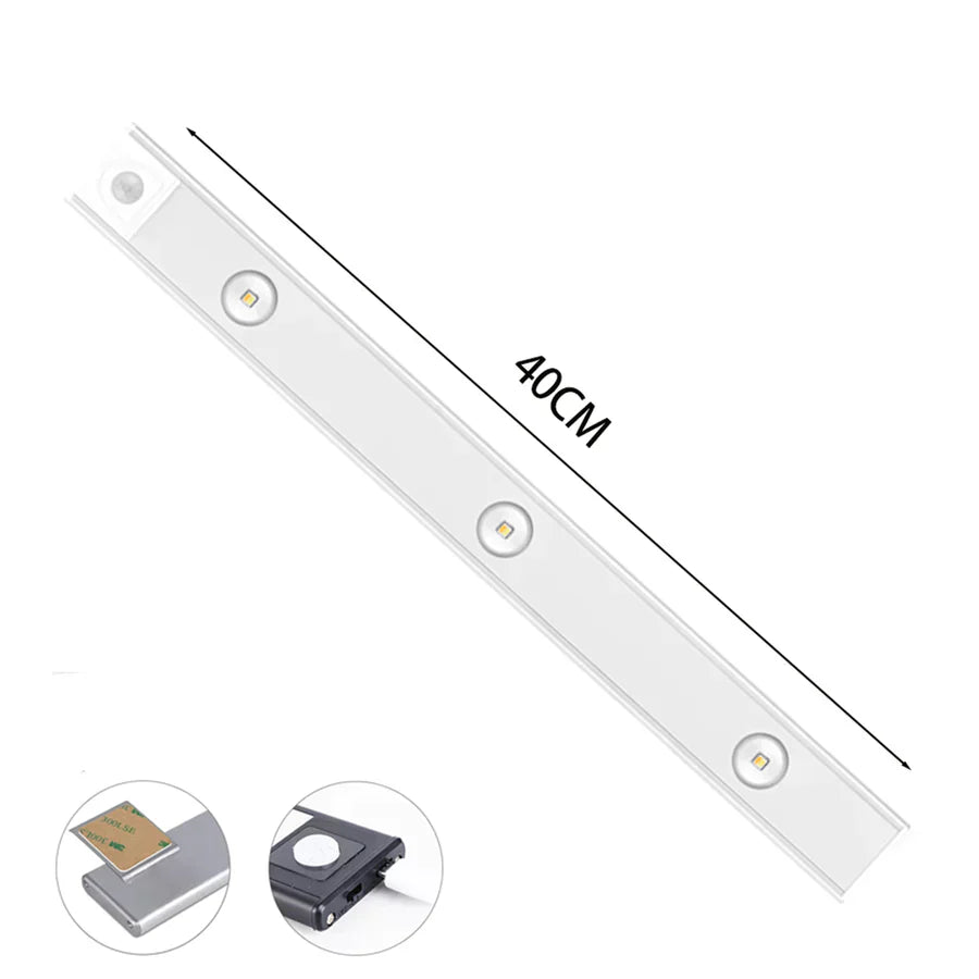 Kabellose LED-Leiste mit Akku für einfache Montage; perfektes Schranklicht & Regalbeleuchtung.