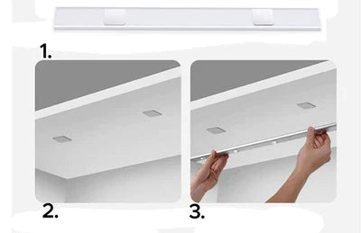Vielseitige kabellose LED-Leiste mit Akku für Schrank, Regal & Flurbeleuchtung; inkl. Bewegungssensor.