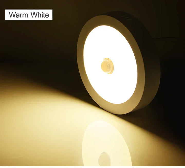 Sichere LED-Deckenleuchte mit Bewegungsmelder, automatische Beleuchtung für Flur und Wohnraum.