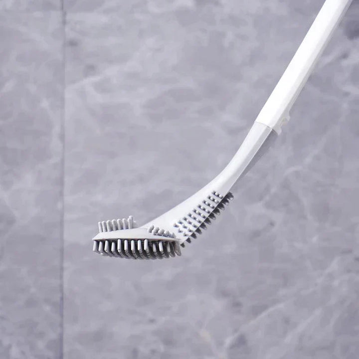 Ergonomische Silikon-Toilettenbürste für effiziente und spritzfreie Reinigung des WCs.