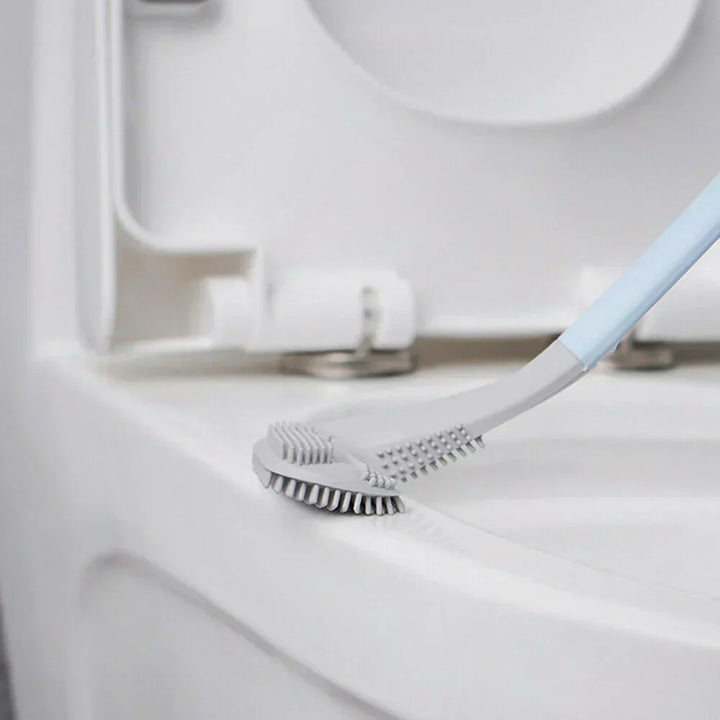 Flexible, langlebige TPR-Borsten der PureClean Toilettenbürste für eine gründliche und hygienische Reinigung.