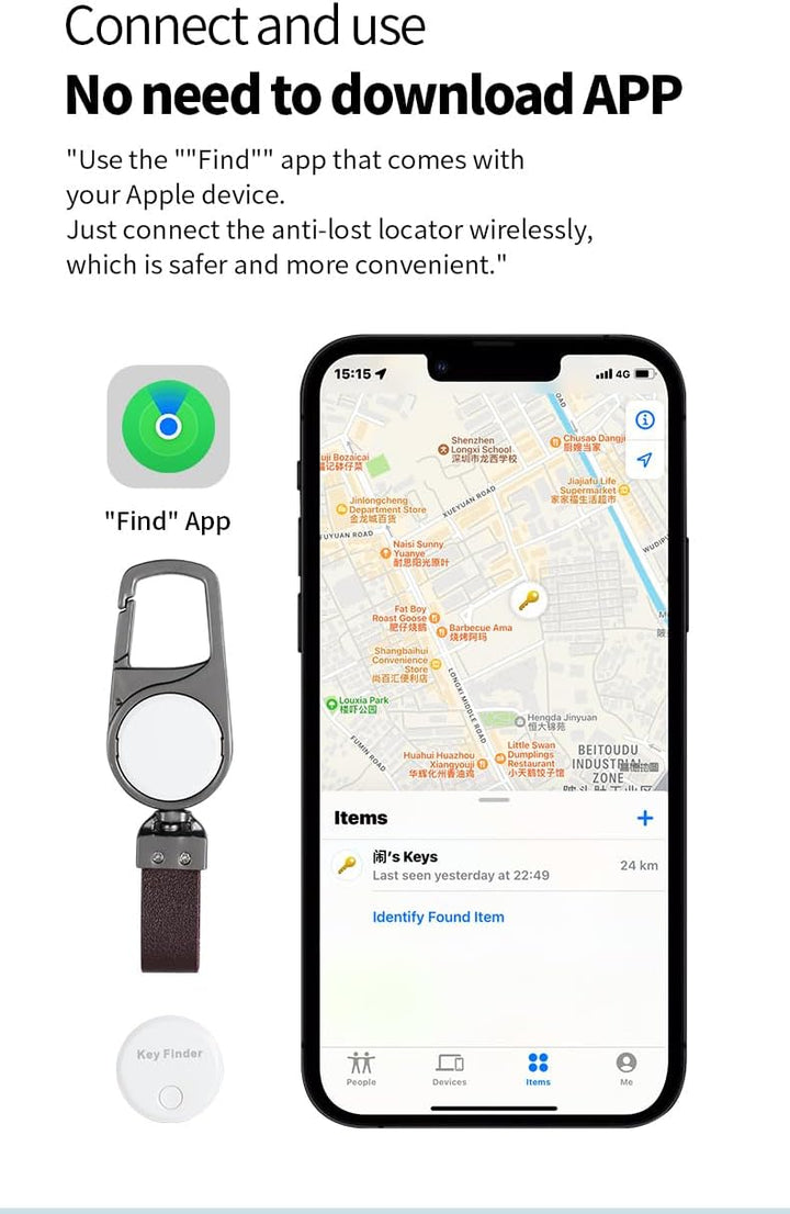 Zeyora Schlüssel-Finder & Gepäck-Tracker. Smartes Anti-Verlust Ortungsgerät mit Find My für sicheres Reisen.