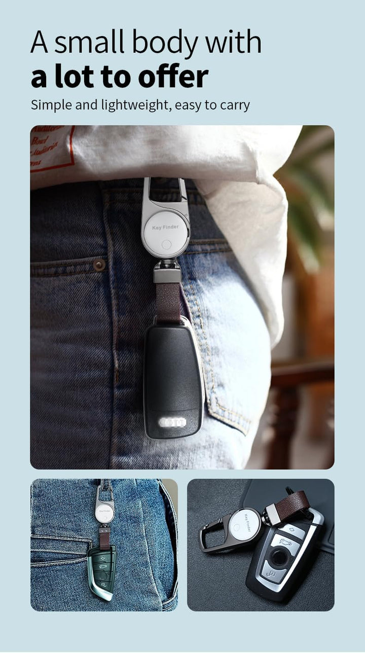 Zeyora Smart Anti-Verlust Schlüsselanhänger. Zuverlässiges Find My Ortungsgerät für Schlüssel, Rucksäcke & Gepäck.