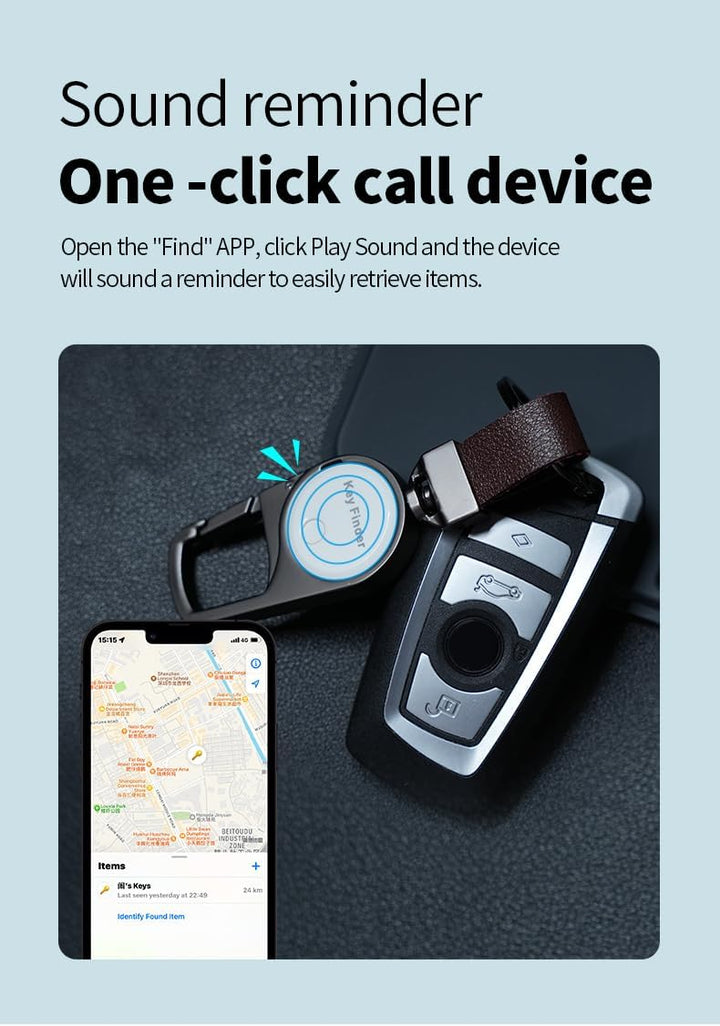 Bluetooth Anti-Verlust Schlüsselanhänger. Smartes Find My Ortungsgerät für iOS-Nutzer, ideal für Schlüssel & Gepäck.