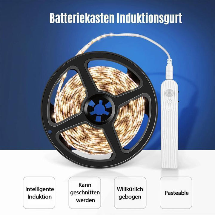 Smarter, wasserdichter LED Lichtgürtel mit Bewegungssensor für flexible Innen- & Aussenbeleuchtung.