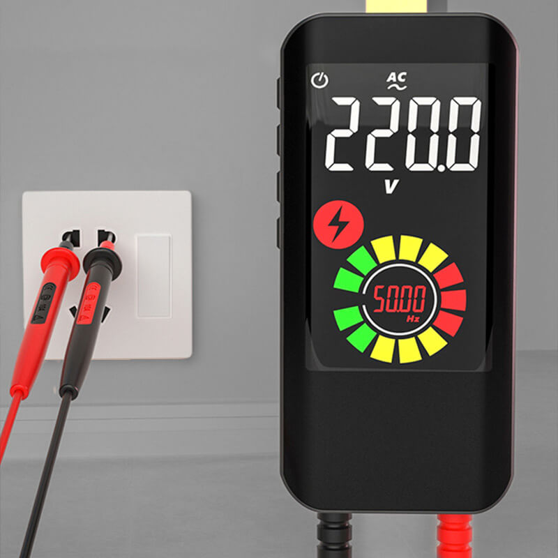 Smartes Digital-Multimeter für Elektriker, zeigt Messwerte auf LCD-Display. Ideal für Reparatur & Wartung.