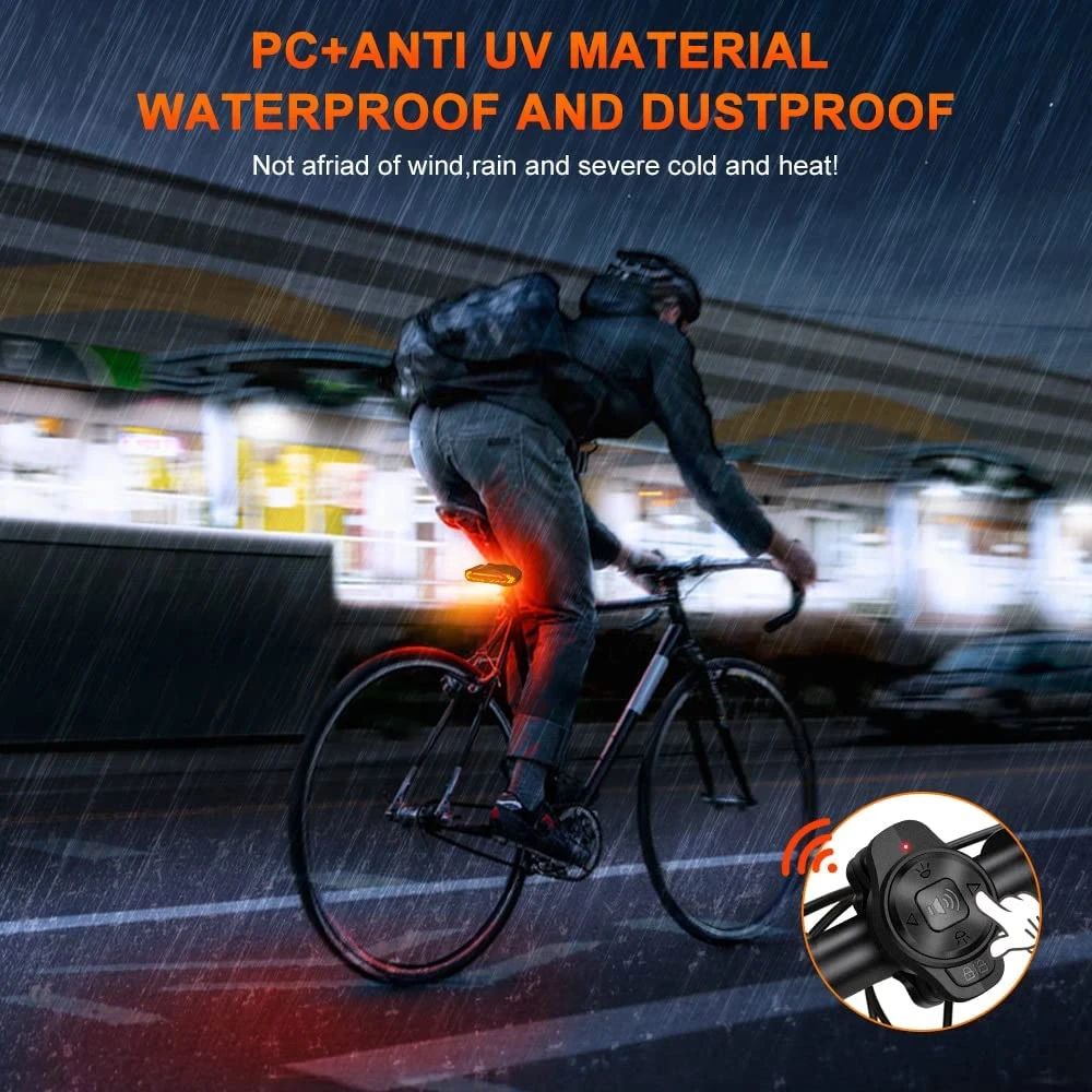 Kompaktes smartes Rücklicht für Fahrräder, bietet helles LED-Signal und effektiven Diebstahlalarm.