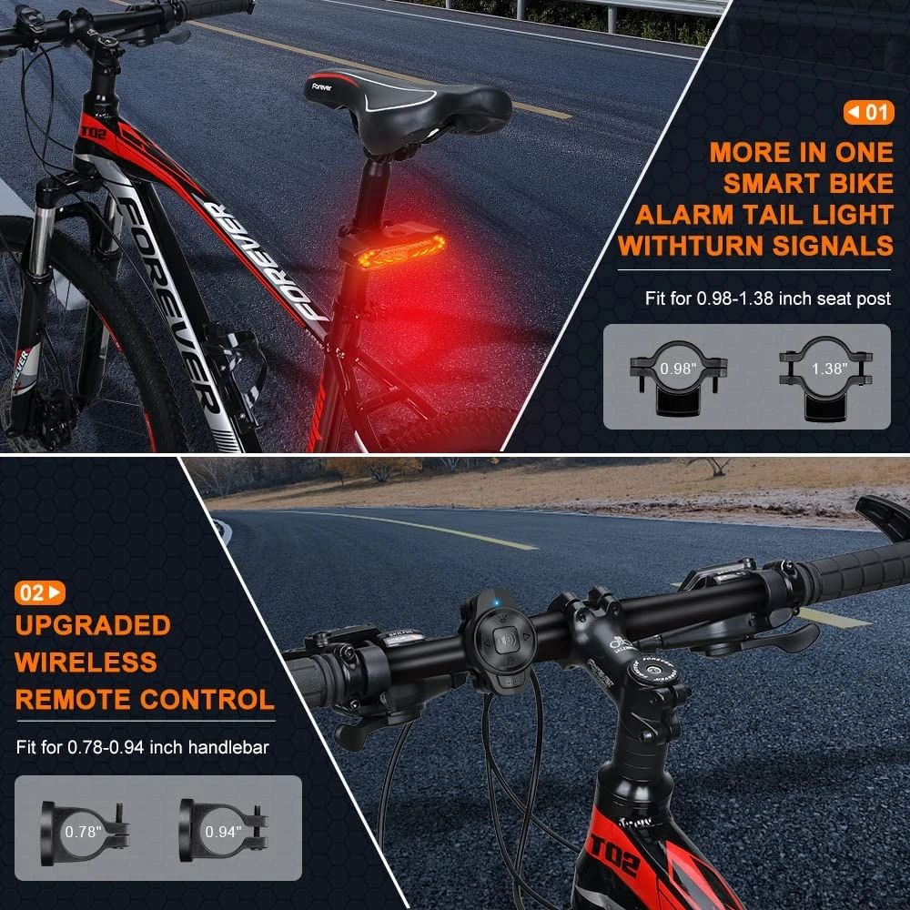 Innovatives Fahrrad-Sicherheits-Rücklicht: LED-Beleuchtung und Diebstahlschutz in einem Gerät.