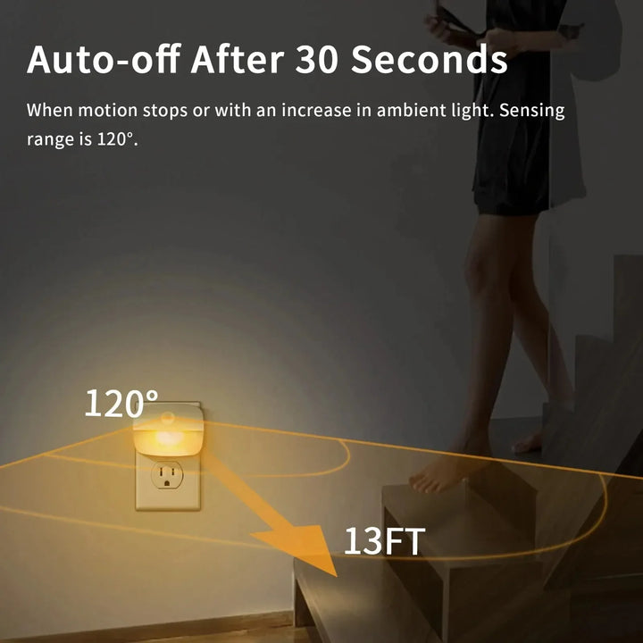 Dimmbares LED Nachtlicht, warmweiß/kaltweiß. Ideal als Orientierungslicht im Schlafzimmer & Bad.