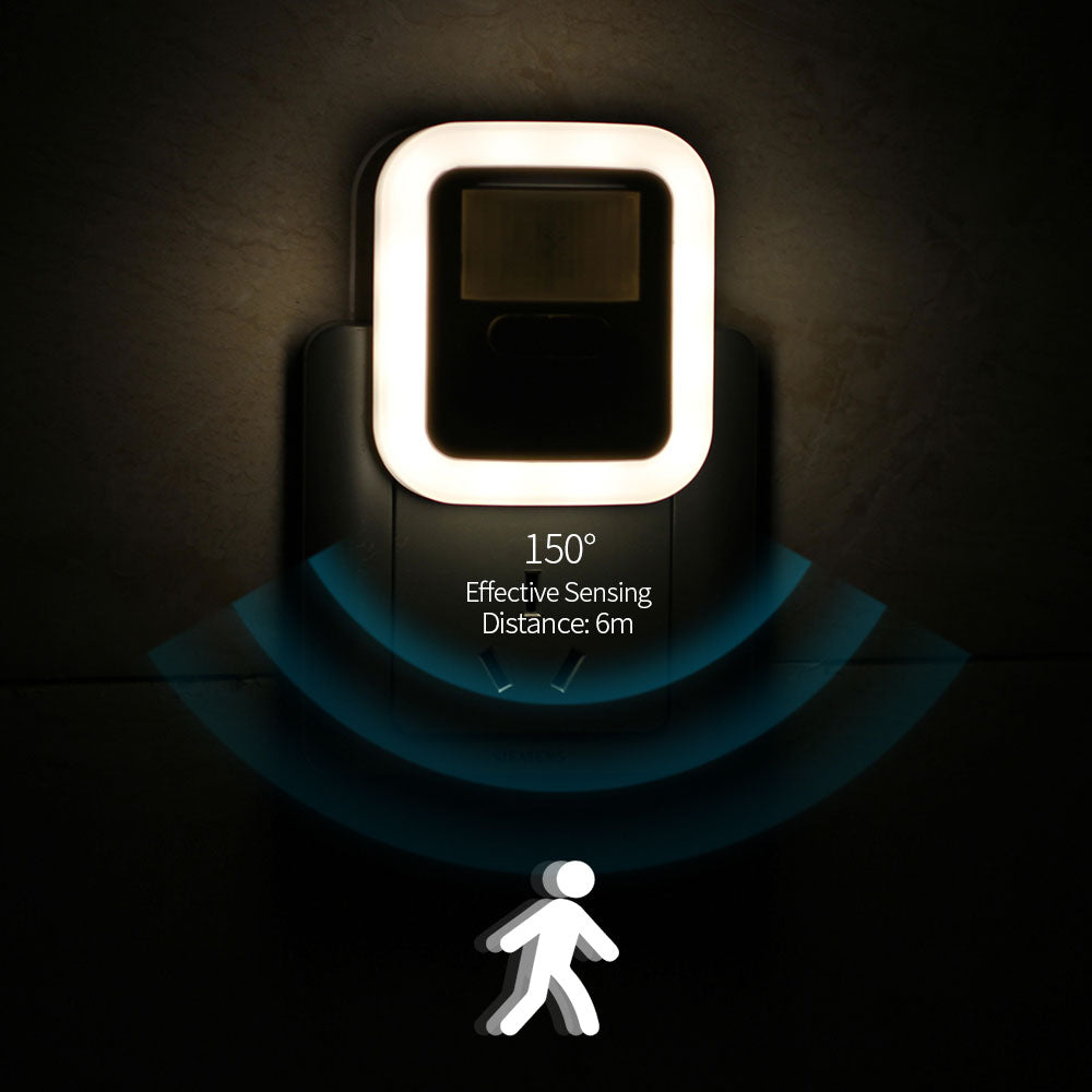 Smartes LED-Nachtlicht mit Bewegungssensor für Flur und Treppen. Ideal für automatische Innenbeleuchtung.