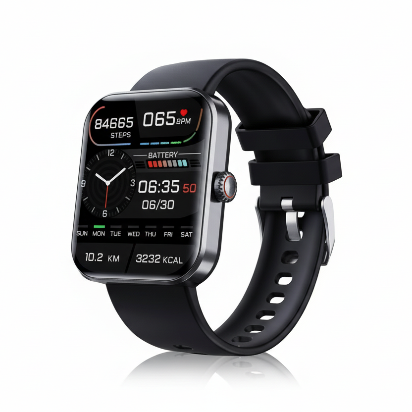 Smartwatch für schmerzfreie Blutzuckermessung. Digitale Gesundheitsuhr, Herzfrequenz- & Schlaftracker für Ihr Wohlbefinden.