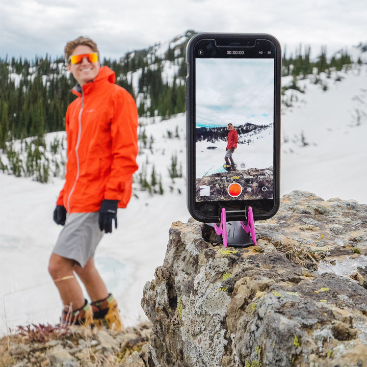 Das SnapFold Telefonstativ, unverzichtbares Reiseaccessoire & Smartphone-Zubehör für Vlogger & Fotografen.