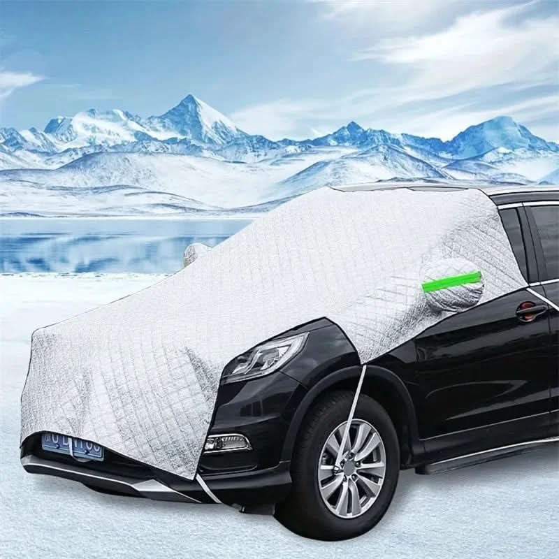 Reflektierende SNOWRAY Autoabdeckung schützt Autos effektiv vor Frost im Winter und Hitze im Sommer.