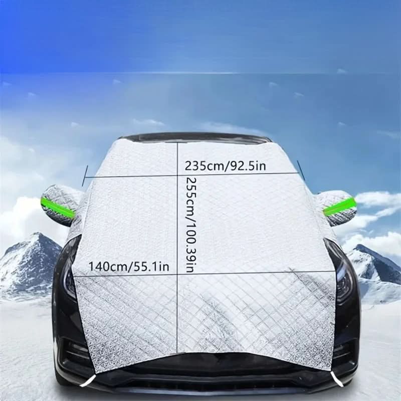 Detailaufnahme der robusten, wasserdichten SNOWRAY Universal Autoabdeckung; idealer UV- und Wetterschutz.