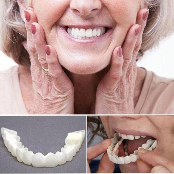 Sofort-Veneers Set für Ober- & Unterkiefer, für makellose Zähne & strahlendes Lächeln. Zahnersatz & Zahnkosmetik.