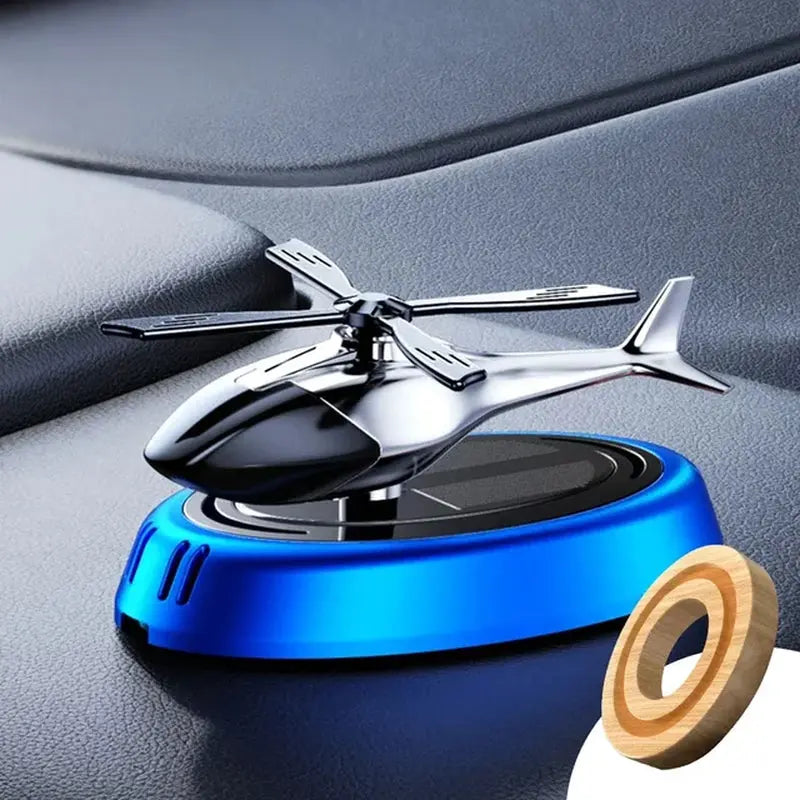 Solar Auto-Lufterfrischer im Hubschrauber-Design. Umweltfreundlicher Aroma Diffusor für frische Luft im Fahrzeug.