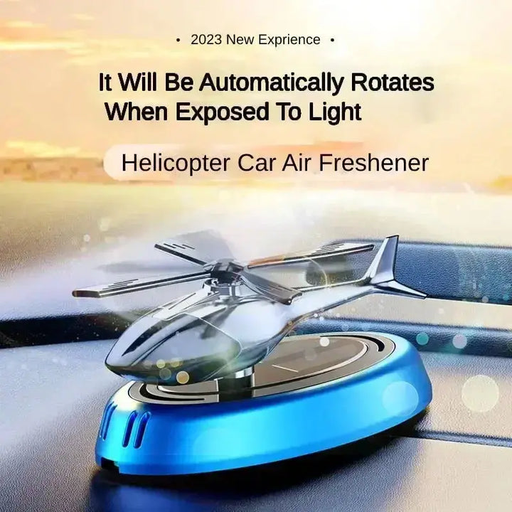Innovativer Solar-Aroma-Diffusor für das Auto. Hubschrauber-Design sorgt für eine einzigartige Auto-Deko.