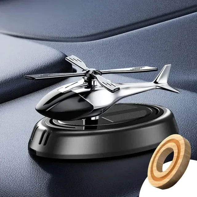 Praktischer Solar-Hubschrauber als Duftspender. Sorgt für eine frische Brise und angenehme Aromen im Fahrzeug.