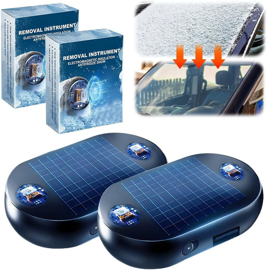 Solar Enteisungsgerät für Autoscheiben, kratzfrei. Idealer Frostschutz für den Winter.