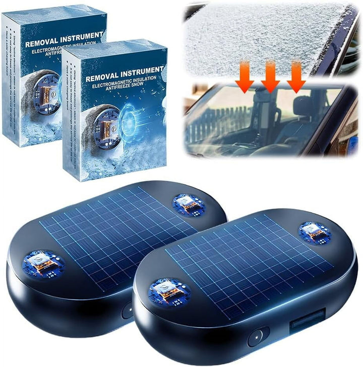 Solar Enteisungsgerät für Autoscheiben, kratzfrei. Idealer Frostschutz für den Winter.