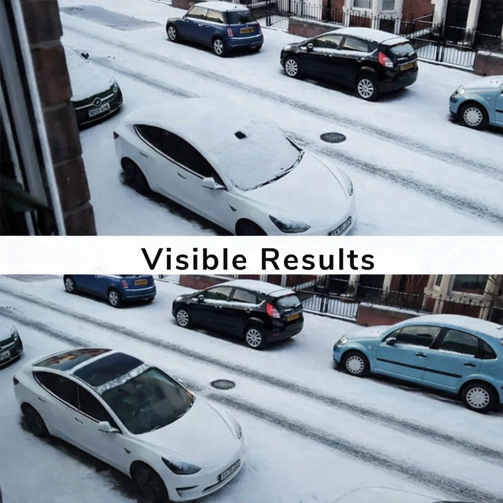 Solares Frostschutz Enteisungsgerät für Autos, umweltfreundlich & effektiv. Keine Kratzer mehr.