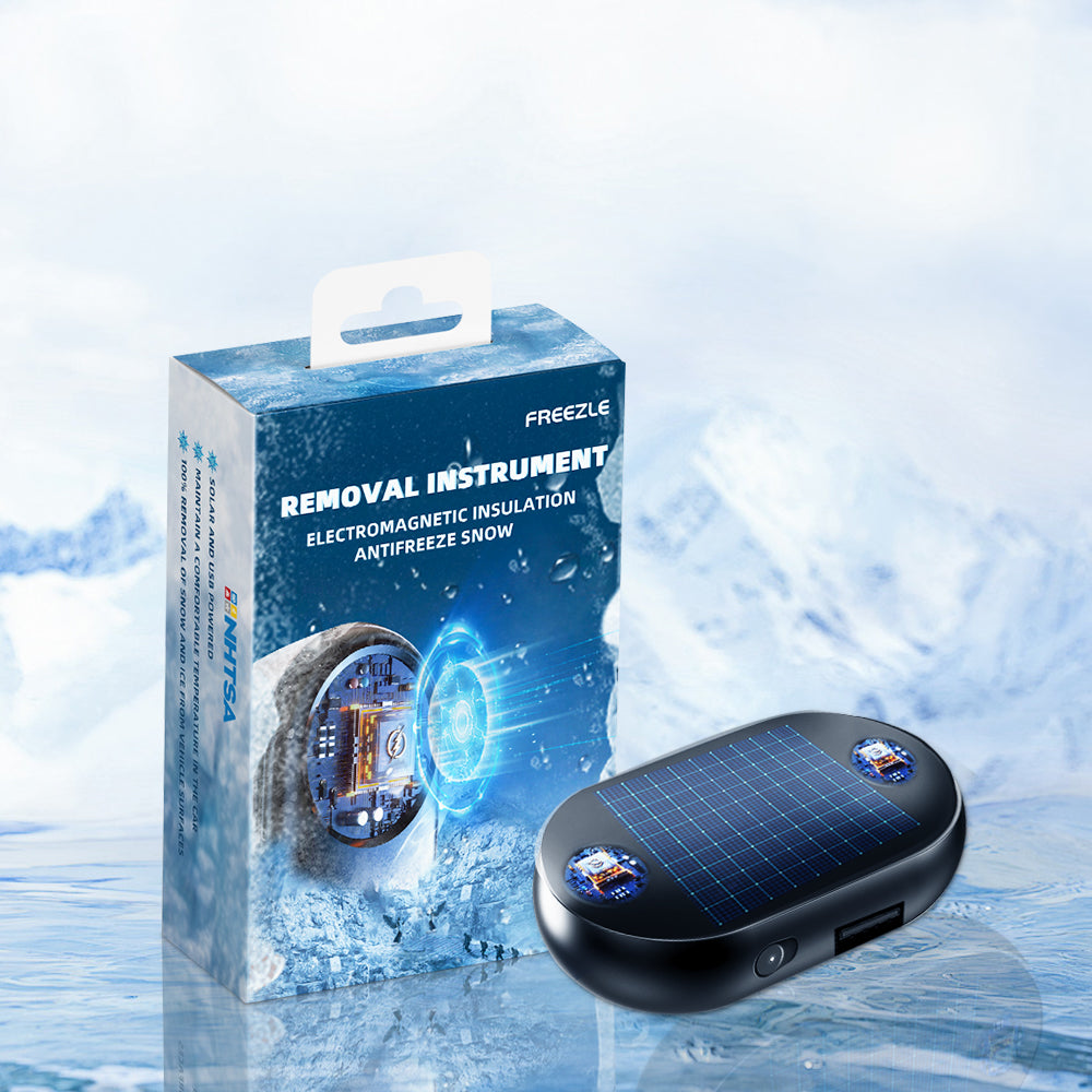 Elektromagnetisches Scheibenenteiser-Gerät mit Solarfunktion für Winterautos. Schnelle Eisschmelze.