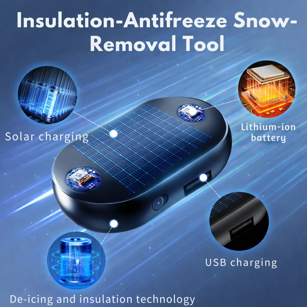 Nie wieder Eiskratzen: Solar Scheibenenteiser für klare Sicht im Winter. Wichtiges Auto Zubehör.