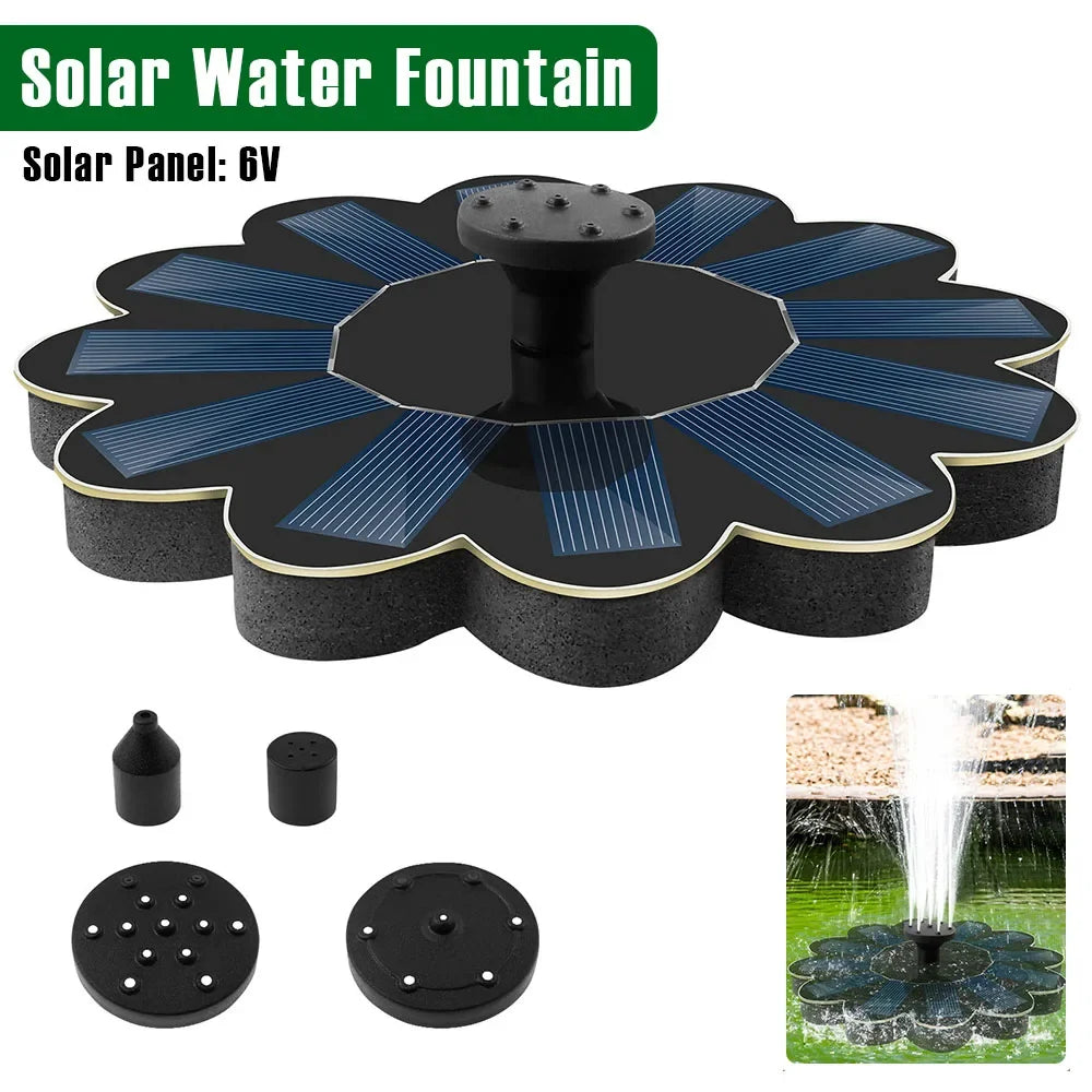 Energieeffiziente Solarpumpe mit Brunnenfunktion für Vogelbad & Teich; vielseitige Gartendeko.