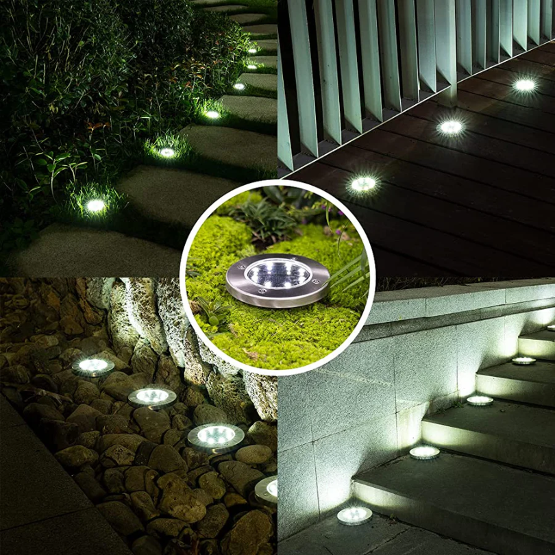 Solar Gartenleuchte EcoGlow, wiederaufladbar. Kabellose LED-Außenbeleuchtung für Ihren Garten.