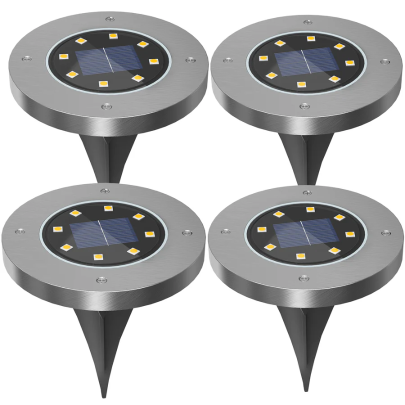 Umweltfreundliche, wiederaufladbare EcoGlow LED-Solarleuchte, ideal für den Garten und Wege.