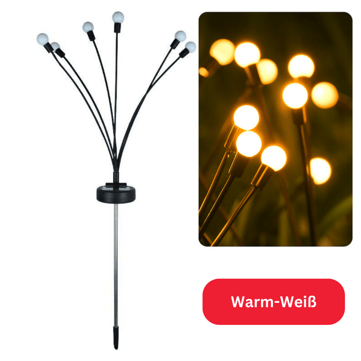 Leuchtende Solar Glühwürmchen, simulieren tanzende Glühwürmchen für eine magische Nacht im Garten.