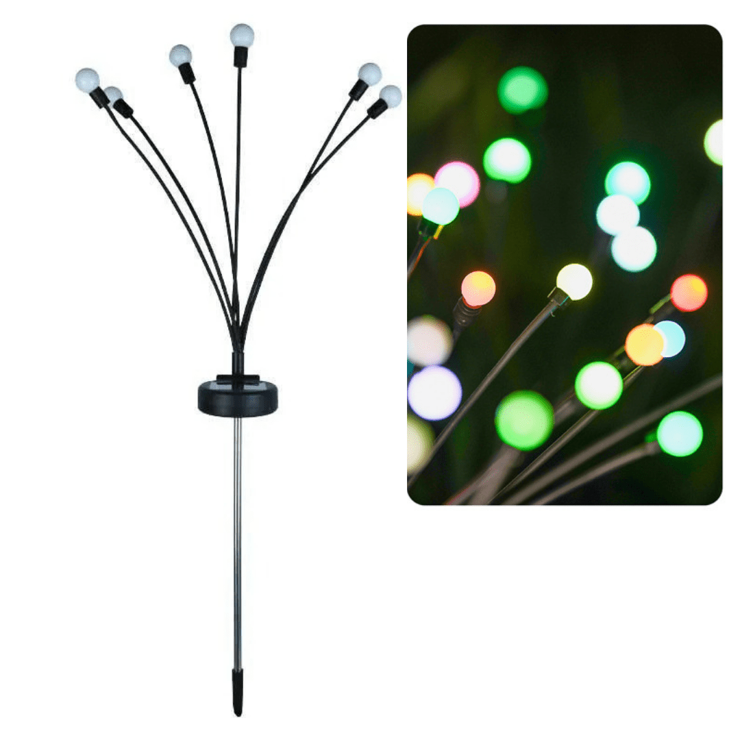 Solar Glühwürmchen Gartenlichter als romantische Deko für Outdoor-Bereiche, wetterfest und kabellos.