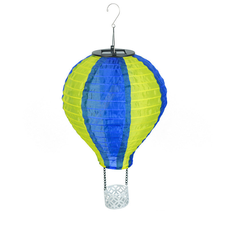 Dekorative Solar-LED-Heißluftballon-Pendelleuchte, wetterfest & stimmungsvoll für Garten-Deko.