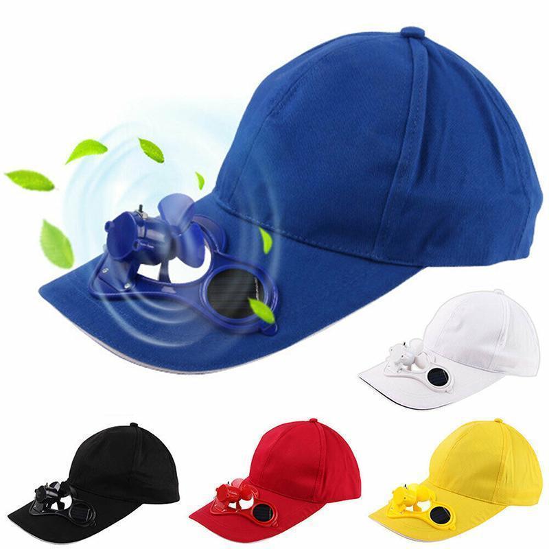 Solar Kühlmütze mit Ventilator für angenehmen Sommerkomfort & Sonnenschutz beim Outdoor-Sport.
