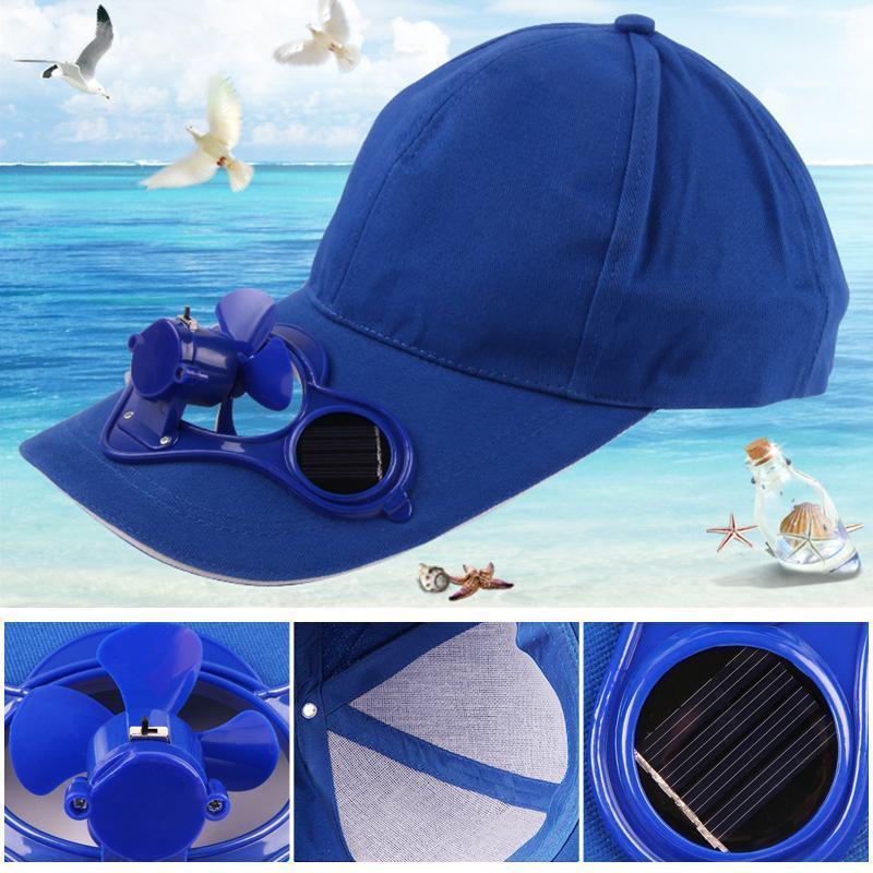 Unisex Kühlmütze mit Solar-Ventilator, perfekt als Sonnenschutz für Herren & Damen im Sommer.