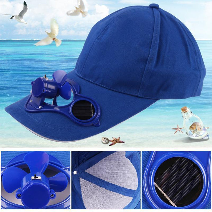 Unisex Kühlmütze mit Solar-Ventilator, perfekt als Sonnenschutz für Herren & Damen im Sommer.